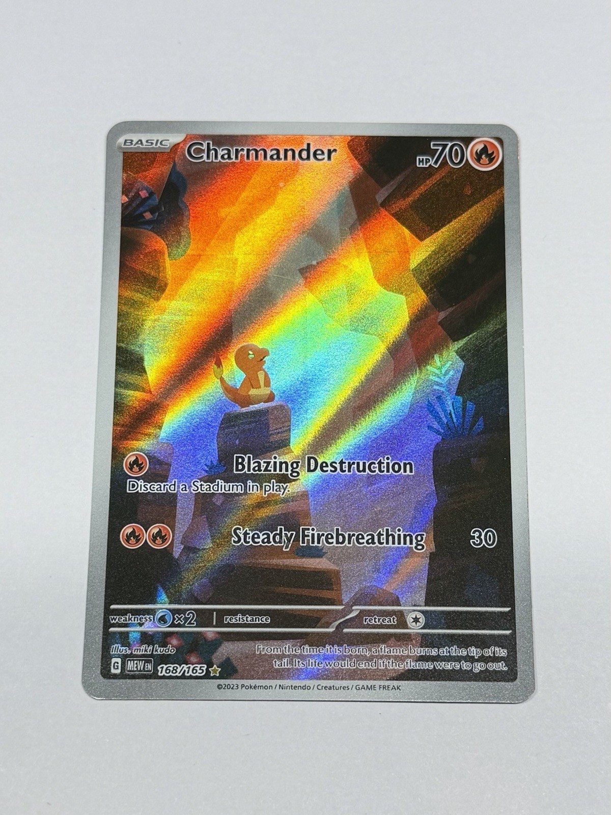 Pokémon Card TCG Scarlet & Violet 151 Charmander Holo Full Art Card 168/165 NM