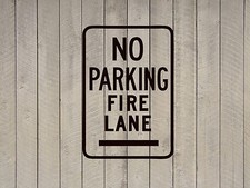 No Parking Fire Lane Sign Wall Quote Vinyl Sticker Decal 12"h x 18"w