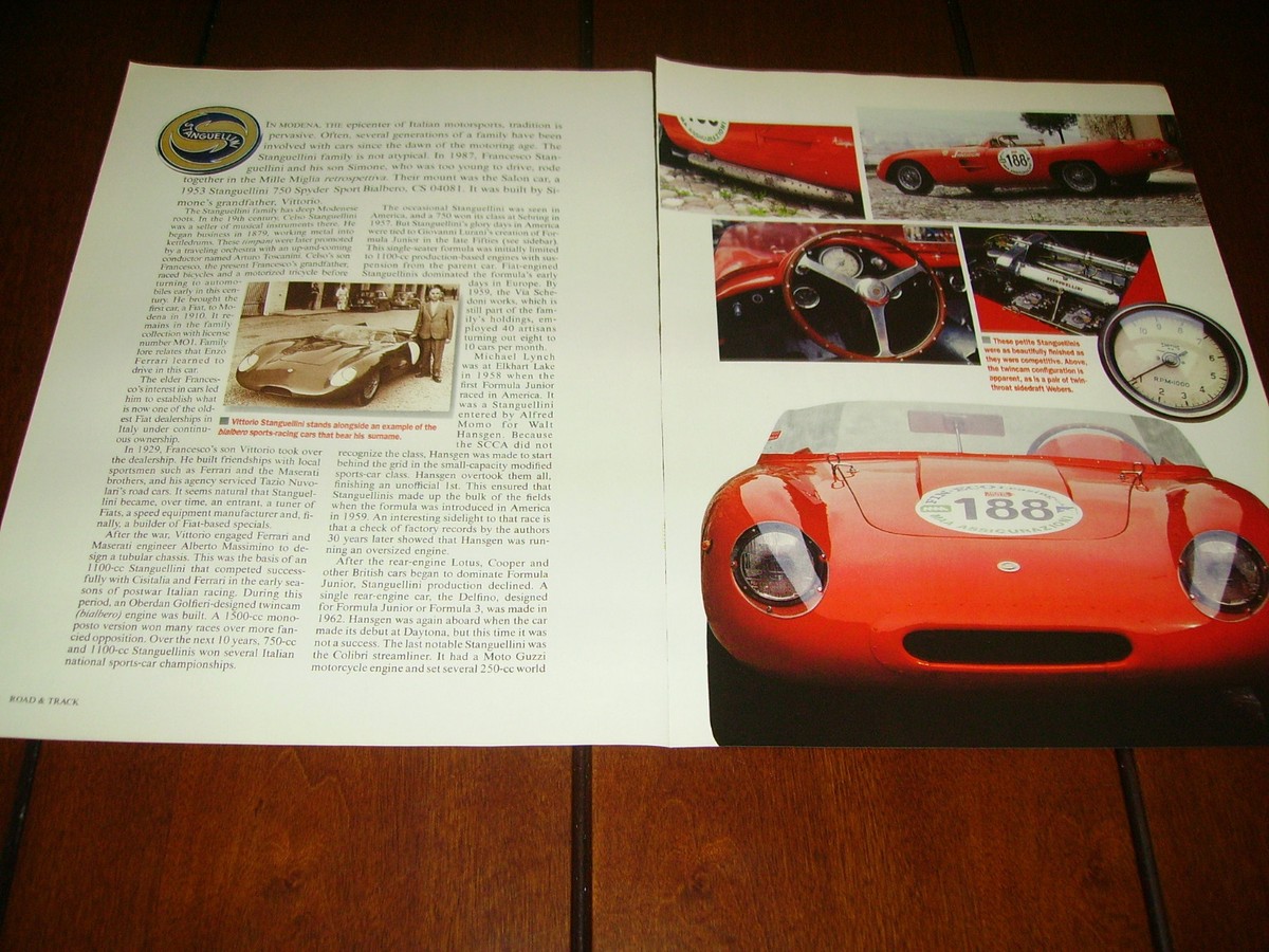 洋書 Stanguellini Big Little Racing Cars The Remarkable Restoration of a Rare Stanguellini Part 1