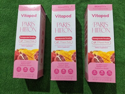 Paris Hilton Vitapod Beauty+ Pomegranate Paradise Functional Drink Mix, 21 Pods