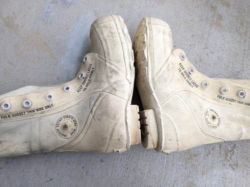 Vintage Bunny Boots White Men 7 XN Narrow Rubber Military Snow Boots USA - Picture 7 of 17