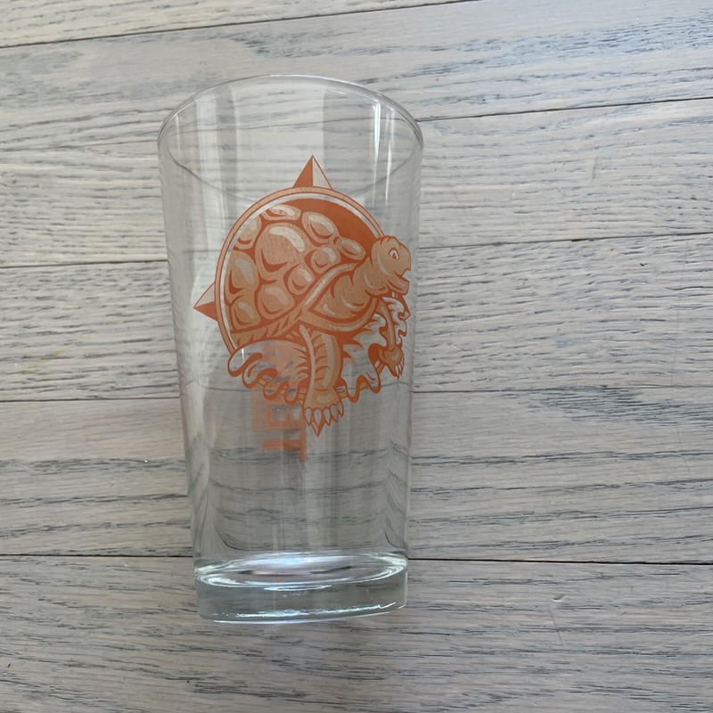 Terrapin Beer Company Pint Beer Glass Athens Georgia  Orange Logo