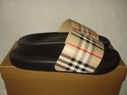 100% AUTH NEW MEN BURBERRY FURLEY BEIGE CHECK POOL SLIDE SANDALS EUR 43/US 10 — photo 9