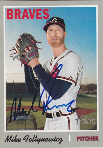 MIKE FOLTYNEWICZ ATLANTA BRAVES SIGNED HERITAG CARD TEXAS RANGERS HOUSTON ASTROS - Picture 1 of 1