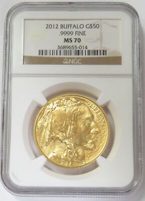 2012 GOLD $50 BUFFALO 1oz NGC MINT STATE 70 | eBay