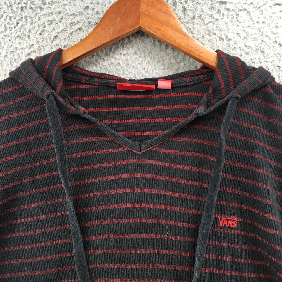 Vans Hoodie Sweatshirt Womens XL Multicolor Cotton Blend Striped Dolman Sleeve - Image 3 of 4