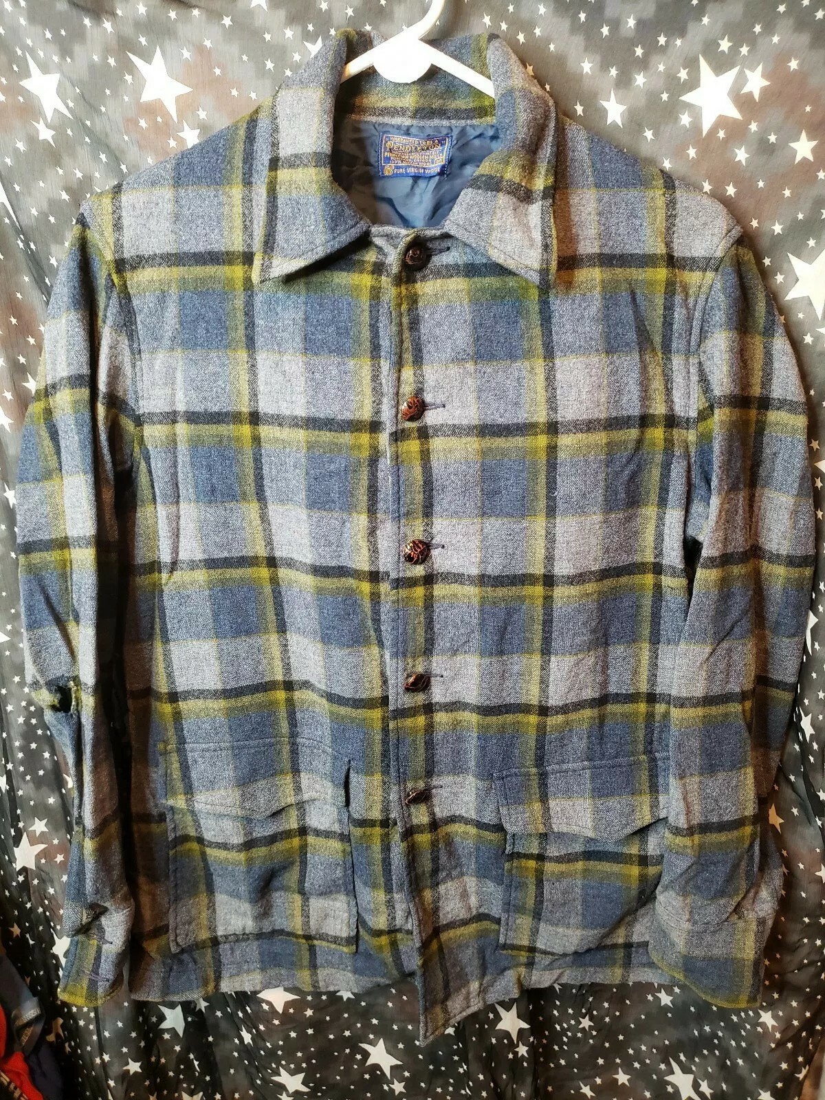 Pendleton Shirt Jacket Button Up Vintage Size M M… - image 1
