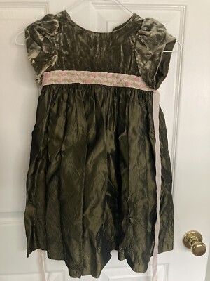 4T Girls Green Velvet Satin Victorian Medieval Empire Party dress Vintage 80s | eBay 4T Girls Green Velvet Satin Victorian Medieval Empire Party dress Vintage 80s | eBay