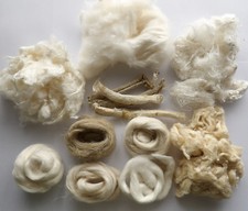 100g Undyed Natural Fibres Creative Textile Art Craft Bundle Mix Media Felt Spin