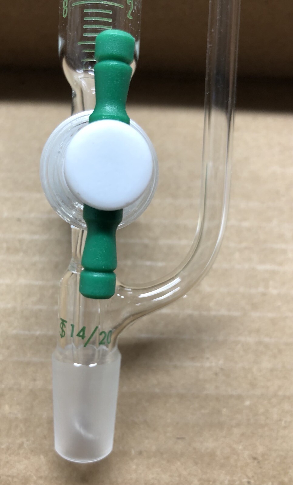 ChemGlass 10mL Graduated Addition Funnel, Drip Tip, Pres. Equalizing