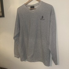 Bellagio Men's size Large 42/44 gray V-neck pull over 90's Vintage sweathirt top