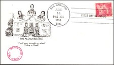 Scott 1043 9 Cents Alamo Unknown FDC Unaddressed Planty 1043-69
