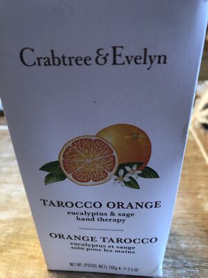Crabtree & Evelyn Tarocco Orange Eucalyptus  & Sage Hand Therapy 100g New in Box