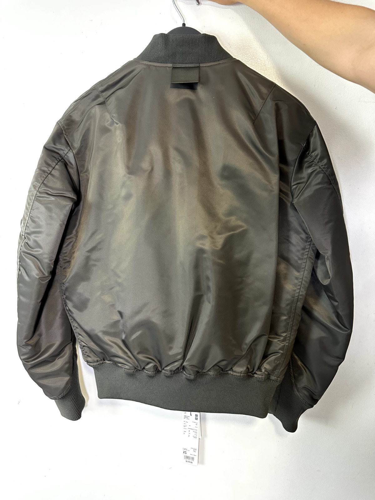 Uniqlo +J oversized hybrid down M-A1 bomber blouson grey Jacket XS image 4