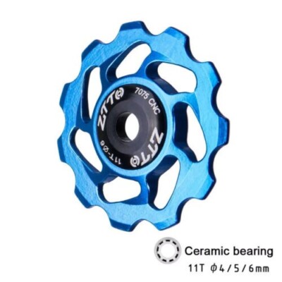 ZTTO 11T MTB Rear Derailleur Wheel Ceramic Bearing Pulley (BLUE)