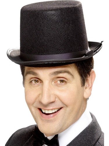 Mens Top Hat Black Topper Tails Of Old 
