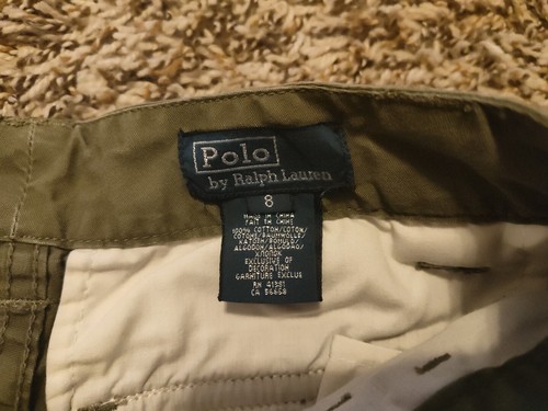 Polo Ralph Lauren Pants Boys 8 22x22 Green Cargo Straight Leg 100% Cotton - Picture 4 of 10