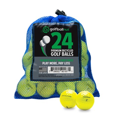 Golf Ball Nut - Used and Recycled Titleist Pro V1/V1x 2021 Mint - White & Yellow - Picture 8 of 9