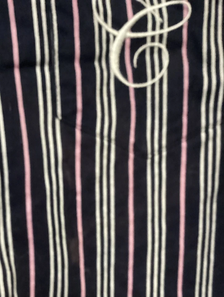 Camisa/vestido de noche Chaps XL a rayas 100 % algodón defecto para mujer Foto 4 de 4