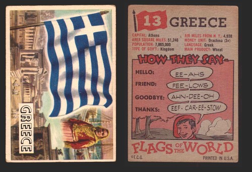 1956 Flaggen der Welt Vintage Sammelkarten Sie wählen Singles #1-#80 Topps - Bild 20 von 75