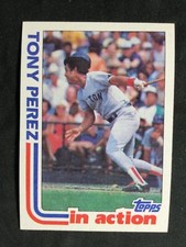 1982 TOPPS #256 TONY PEREZ IN ACTION NM-MT MLB BASEBALL CARD