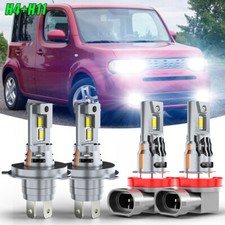 For Nissan Cube 2009-2014 Led Headlight Fog Lights High Low Beam Bulbs 6000k