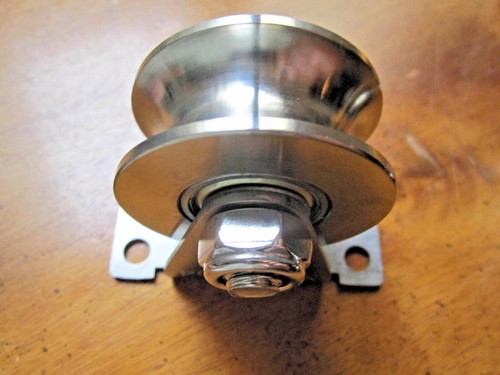 Blocco Puleggia Ruota Acciaio Inox, Silenzioso Set di 2 con Viti di Montaggio NUOVO - Foto 2 di 3