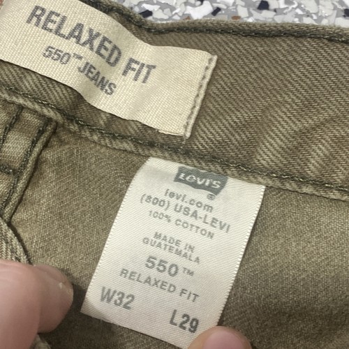 VTG Levi's 550 Denim Jeans Size 32x29 Relaxed Fit Tapered Leg Green Y2K Dec 2003 - Picture 5 of 10