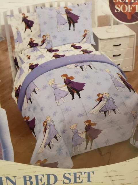 4pc Disney Frozen Twin Bedding Set Hot Pink Snowflake Elsa Anna Comforter Sheets For Sale Online Ebay