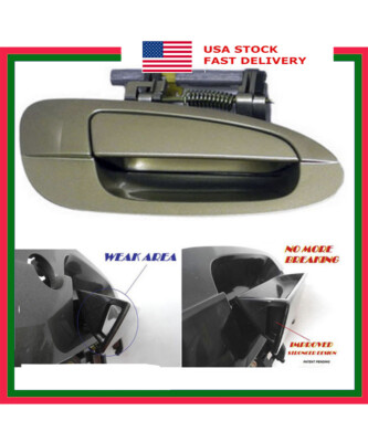 MotorKing Rear Right Door Handle – Nissan Altima 02-06, EY1 Champagne Gold, OEM Fit