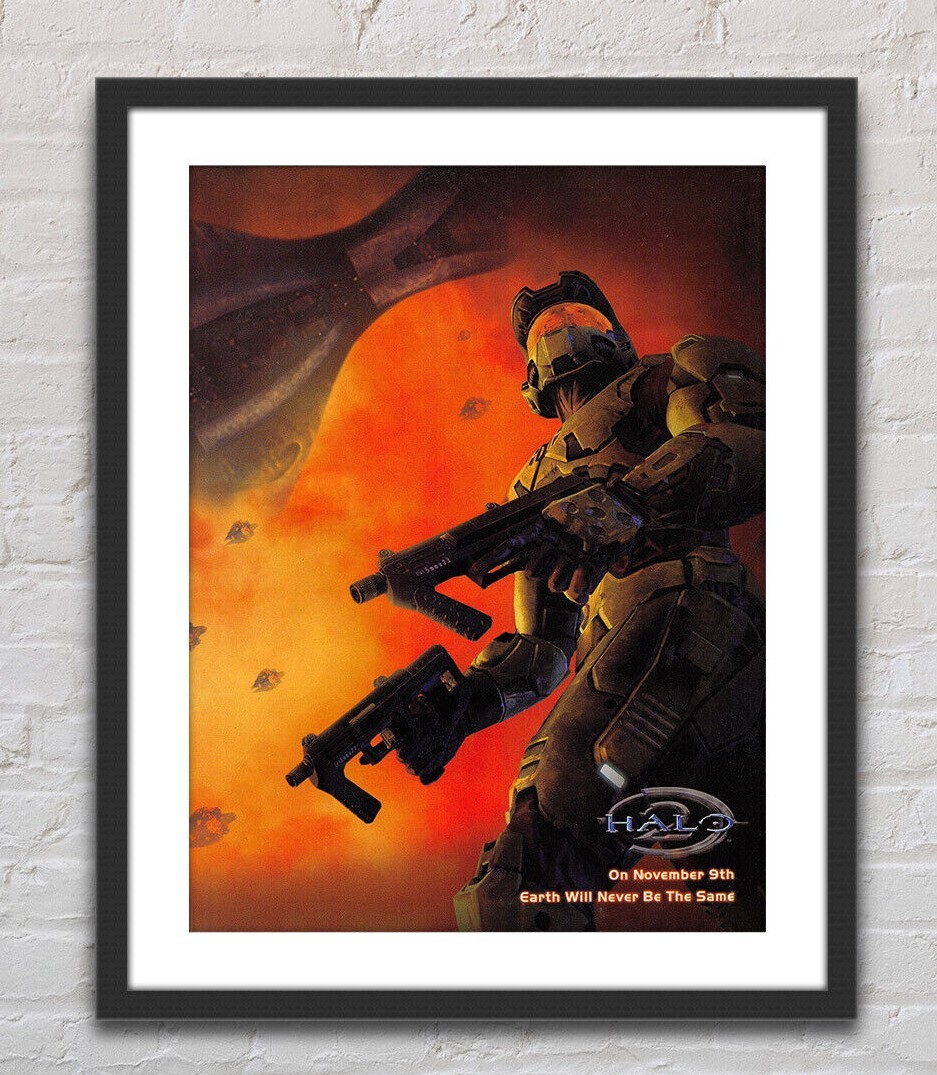 Halo 2 Master Chief XBOX Glossy Promo Ad Poster Unframed G0561 Collectible Gaming Memorabilia