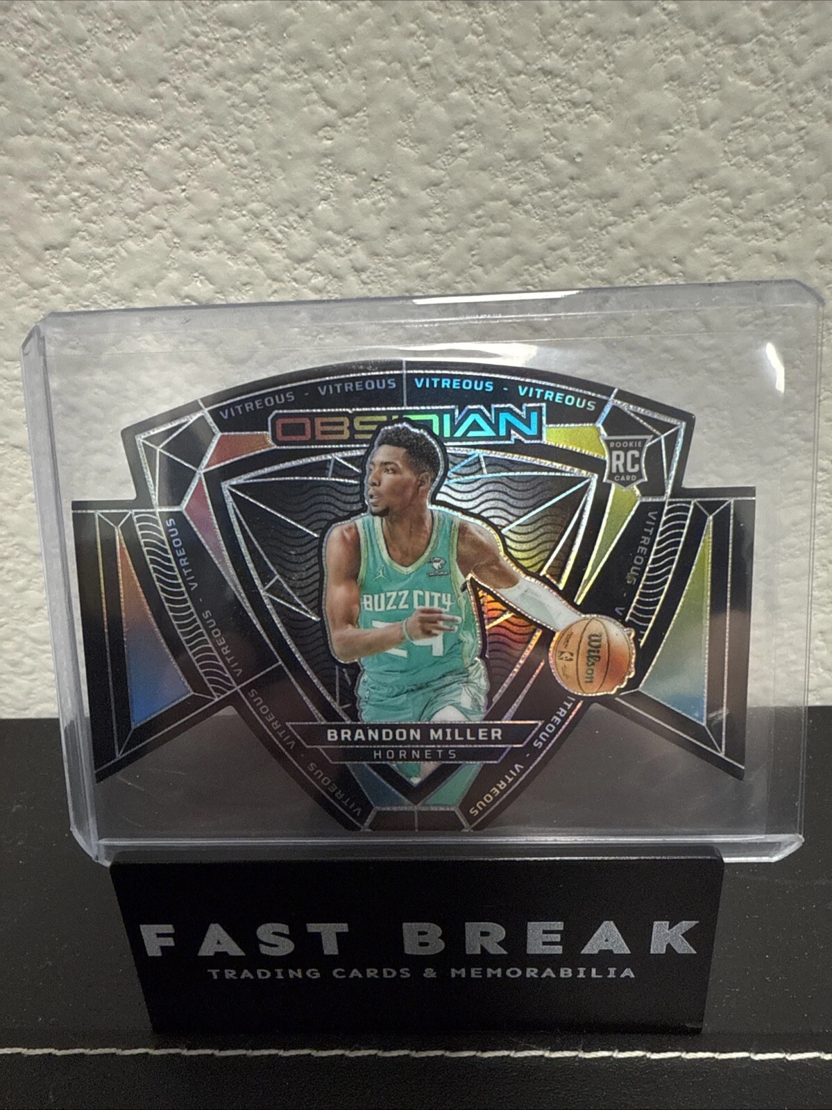 2023 PANINI BRANDON MILLER OBSIDIAN VITREOUS #15 ROOKIE RC CASE HIT SSP HORNETS