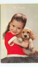 DOG-GOLDEN RETRIEVER PUPPY-LITTLE GIRL-MY PUPPY-#13184B-(DOG-343)