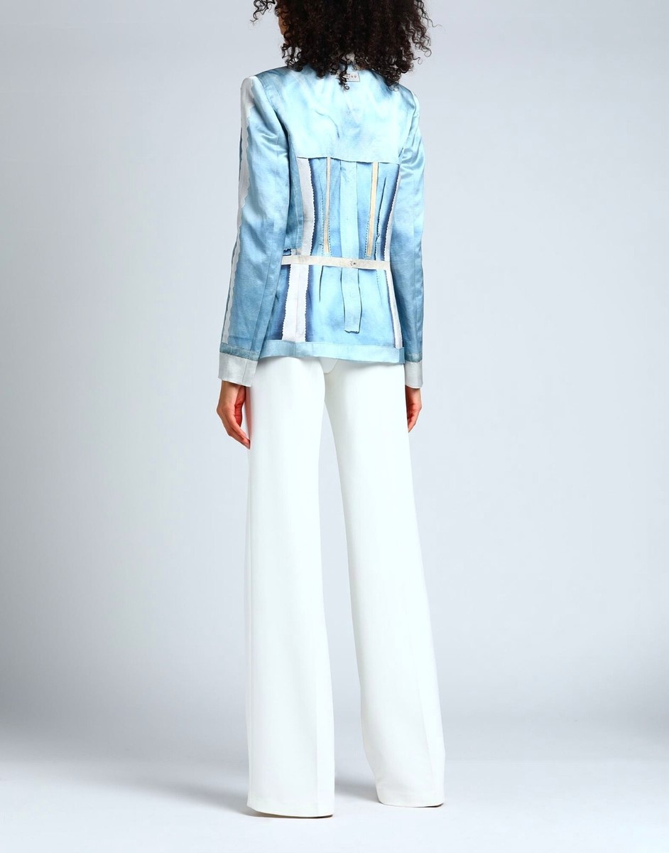 アウターその他 MOSCHINO COUTURE Woman Blazer Blue 05125512 0290 MOSCHINO COUTURE BLUE JACKET Trompe L'oeil Blazer USA 4 IT38