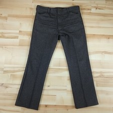 Vintage Wrangler Wrancher Pants Men 38x32 Brown Polyester 82BN Bootcut