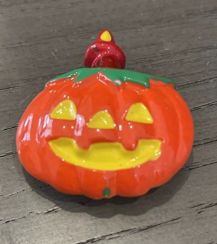 Halloween Button Covers (6) Jack-O-Lantern Pumpkin Candy Corn Shiny Spooky Party - Picture 6 of 9