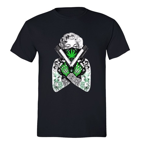 Marilyn Monroe 420 shirt Marijuana Leaf Weed T-shirt Pot Kush Joint Dope Bud Tee - Bild 3 von 9
