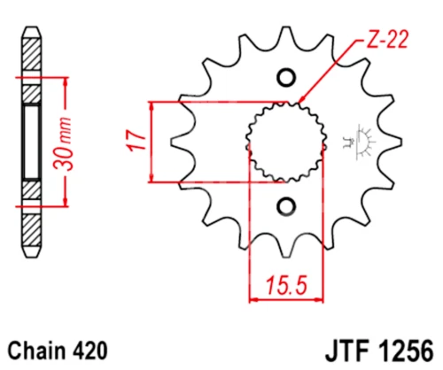 420 JT Sprockets and Drive Chain Kit for Honda CR85R 2005-2007 - Image 3 of 4