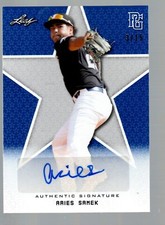 2020 Leaf Perfect Game National Showcase Auto Blue #BAAS2 Aries Samek 3/15