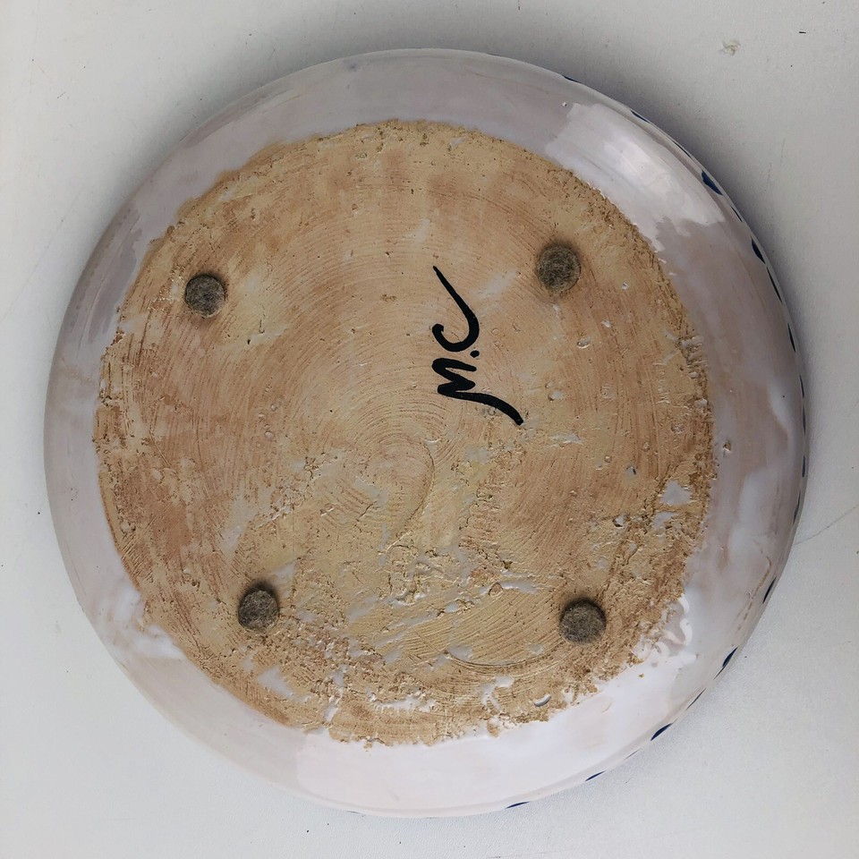 3pc Salt Pepper Spanish Bowl Set Folk Pottery Sal Pimienta Handmade