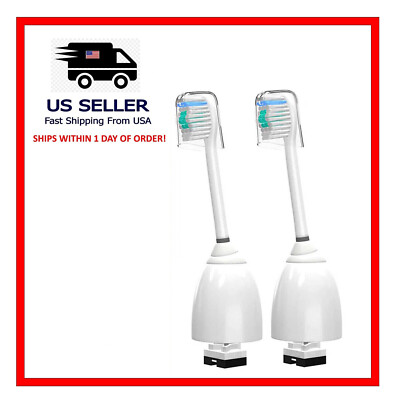 2 E Series Replacement Toothbrush Heads fit Philips Sonicare  HX7002 HX3300 More
