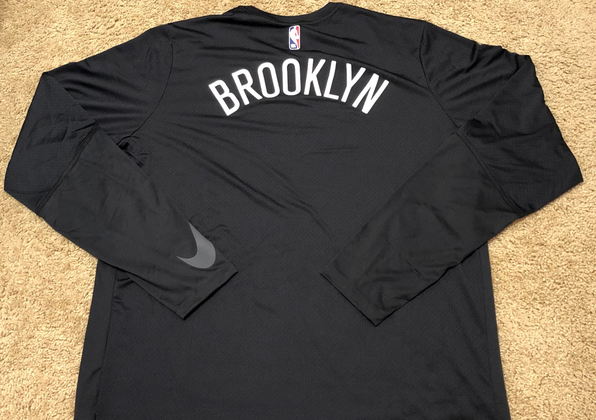 Men's Brooklyn Nets Nike Black Long Sleeve Shooting Performance Shirt