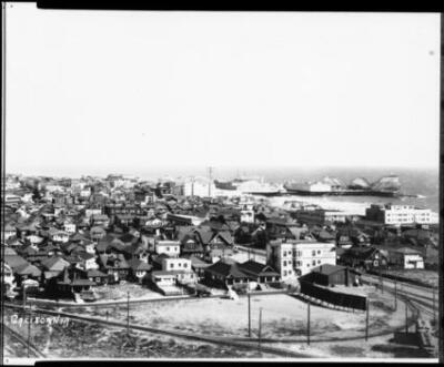 Venice showing roller coasters on the pier at right 1924 detail 3 - Old Photo