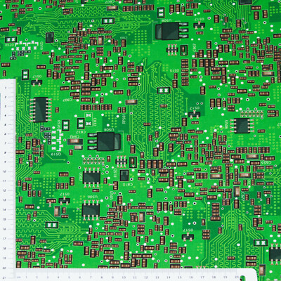 Baumwollstoff mit elektronischen Schaltungen  Robert Kaufman Patchwork BW (3120)