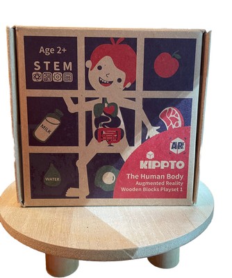 Kippto Human Body Wooden Blocks STEM 2+ Anatomy, Augmented Reality Learning- NIB