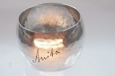 Wilhelm Binder Art -Deco  Serviettenring 835 Silber Gravur Anita WtB um 1930