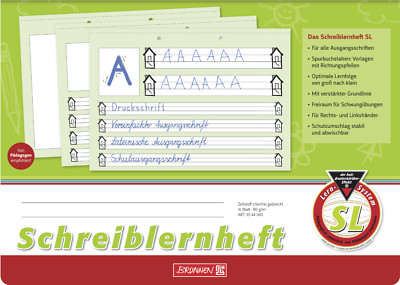 Brunnen Schreiblernheft Din A4 quer SL für alle Ausgangsschriften 10-44 040