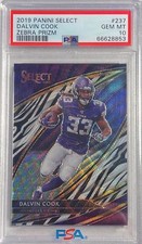 DALVIN COOK 2019 PANINI SELECT DIE-CUT ZEBRA PRIZM SSP #237 PSA 10 GEM POP 2