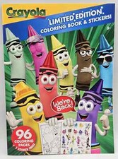 New Crayola Limited Edition Coloring Book Stickers