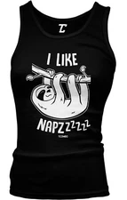 I Like Napzzzzzz - Sloth Sleepy Nap Chill Hanging Out Juniors Tank Top
